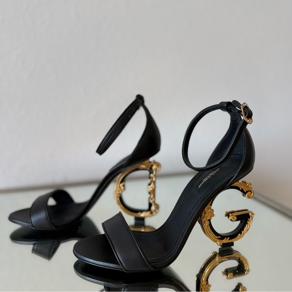 New Dolce & Gabbana Baroque DG 105mm leather sandals 37.5 $1,345 - Picture 12 of 12